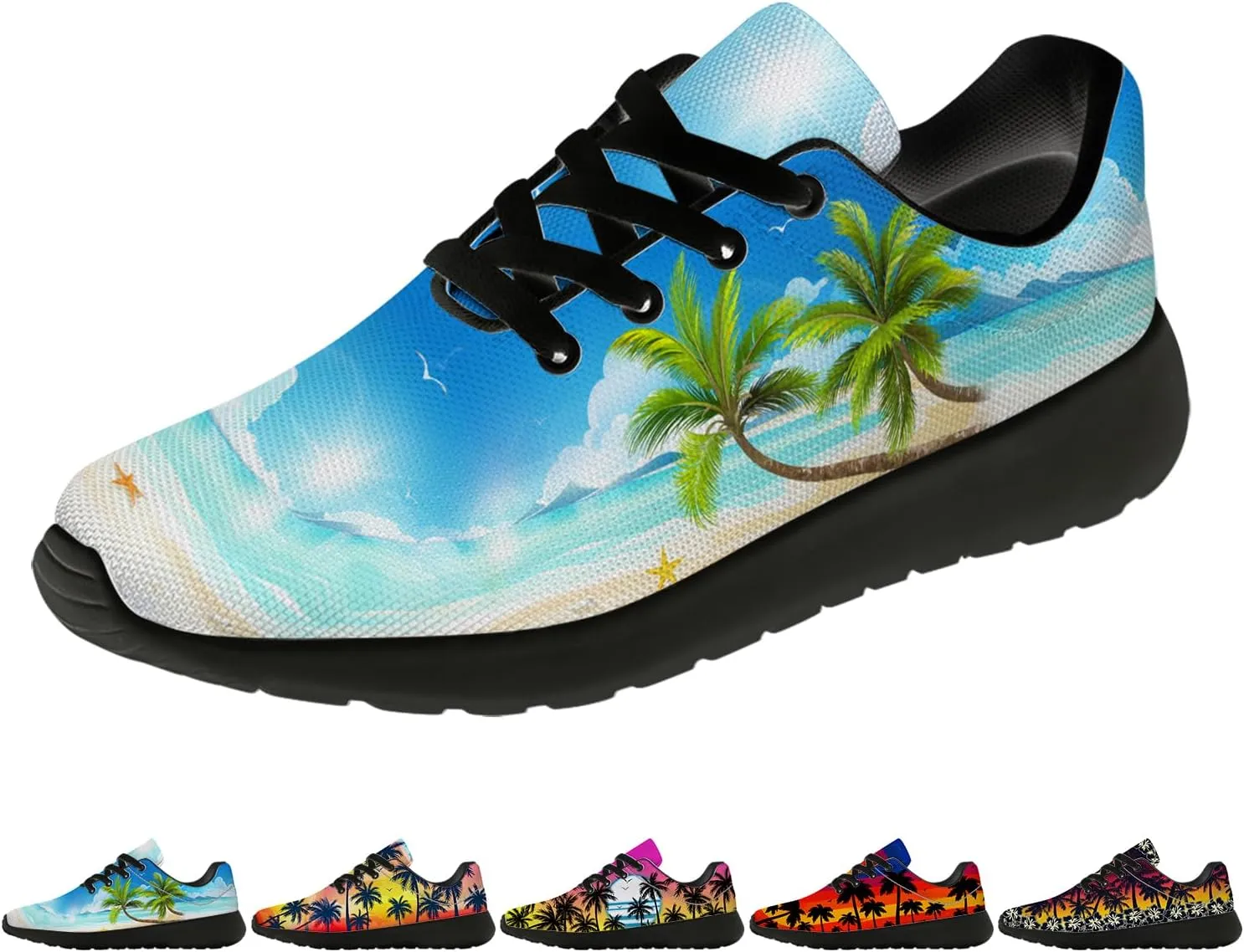 Women's Men's Running Shoes Palm Tree Sneakers Tennis Shoes Gifts for Women Men