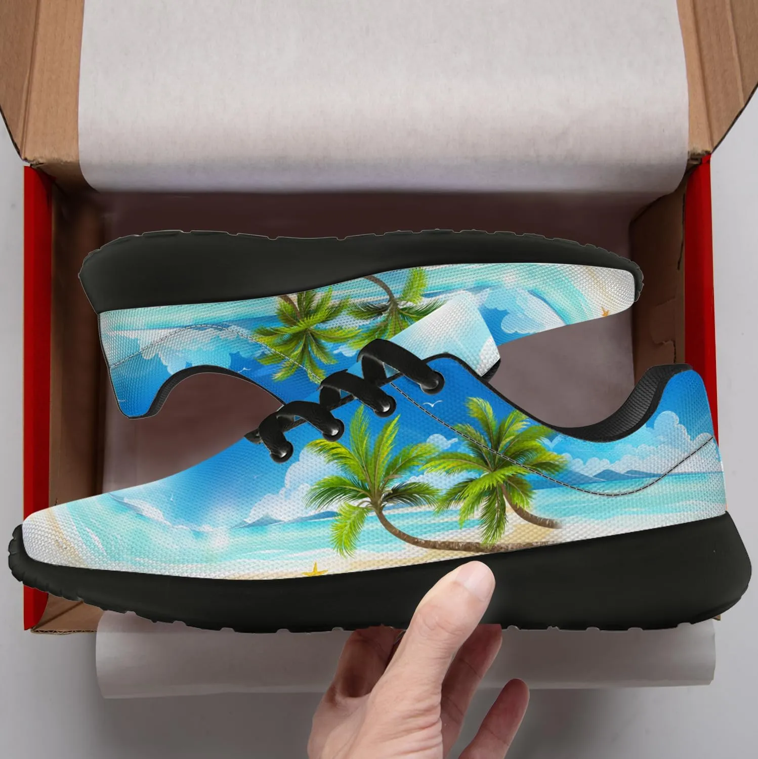 Women's Men's Running Shoes Palm Tree Sneakers Tennis Shoes Gifts for Women Men
