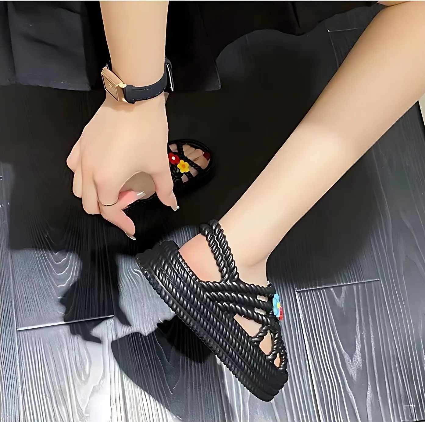 Women's Rope Sandals Summer Womens Comfort Sandals,Beach Sandals Women