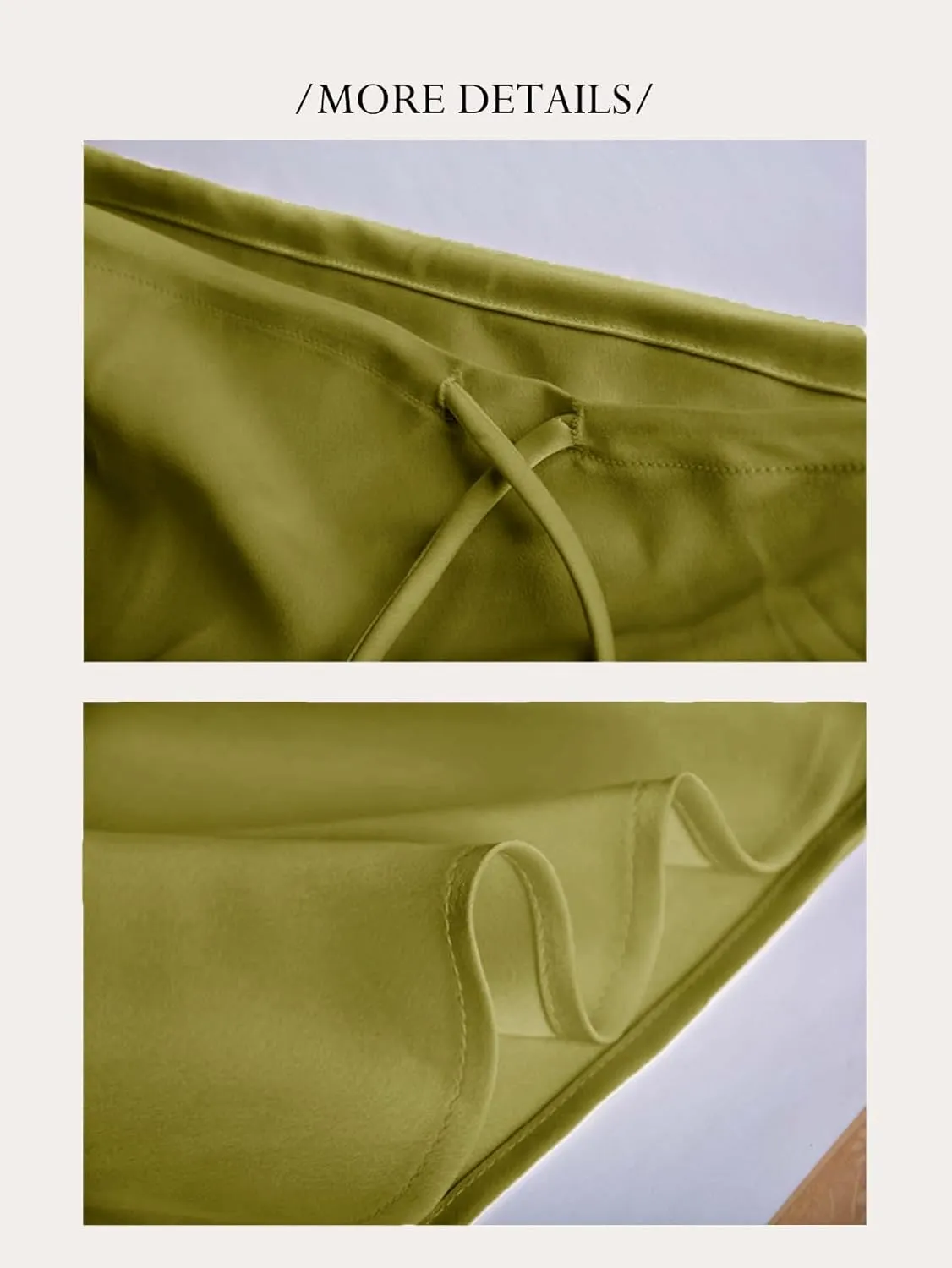 Womens Satin Silk Maxi Skirts Drawstring Flared Casual A-Line Long Skirt for Women