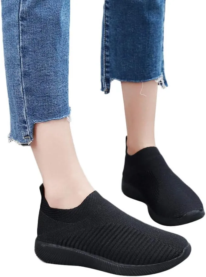 Women’s Slip-On Shoes Casual Lace-Free Walking Loafers Running Shoes for Men Comfortable White Casual Shoes Fashion Sneakers Red Tennis Shoe White Loafers