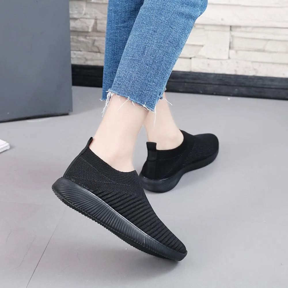 Women’s Slip-On Shoes Casual Lace-Free Walking Loafers Running Shoes for Men Comfortable White Casual Shoes Fashion Sneakers Red Tennis Shoe White Loafers