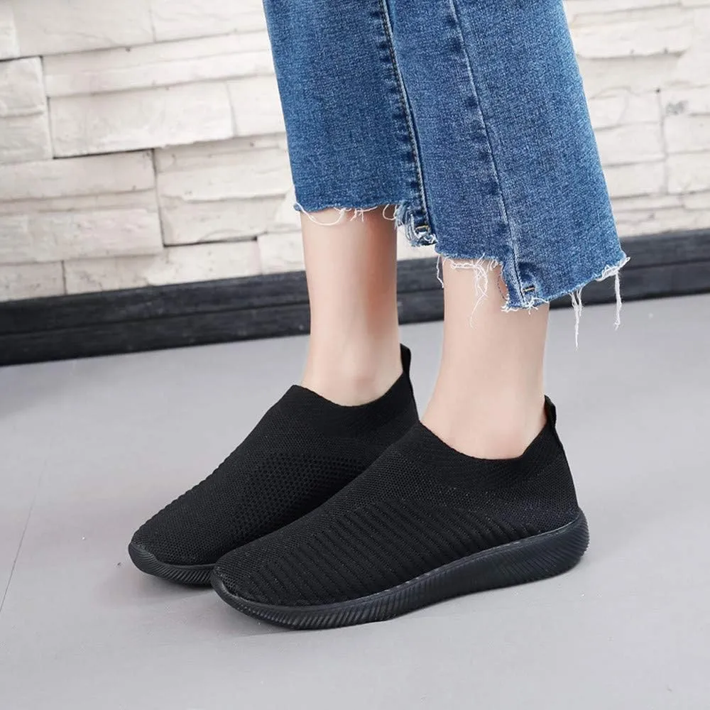 Women’s Slip-On Shoes Casual Lace-Free Walking Loafers Running Shoes for Men Comfortable White Casual Shoes Fashion Sneakers Red Tennis Shoe White Loafers
