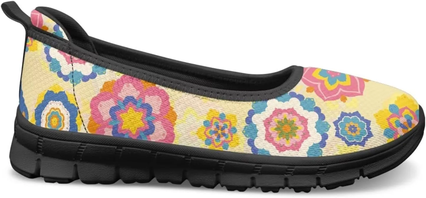 Women's Slip on Shoes Printed Lightweight Walking Shoes Stylish Loafers Non Slip Shoes Low-top Casual Shoes SizeUS 6-11