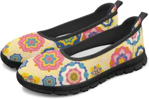 Women's Slip on Shoes Printed Lightweight Walking Shoes Stylish Loafers Non Slip Shoes Low-top Casual Shoes SizeUS 6-11