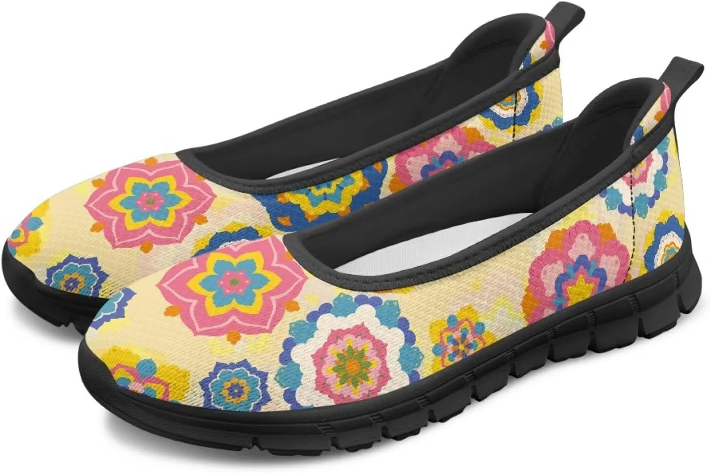 Women's Slip on Shoes Printed Lightweight Walking Shoes Stylish Loafers Non Slip Shoes Low-top Casual Shoes SizeUS 6-11