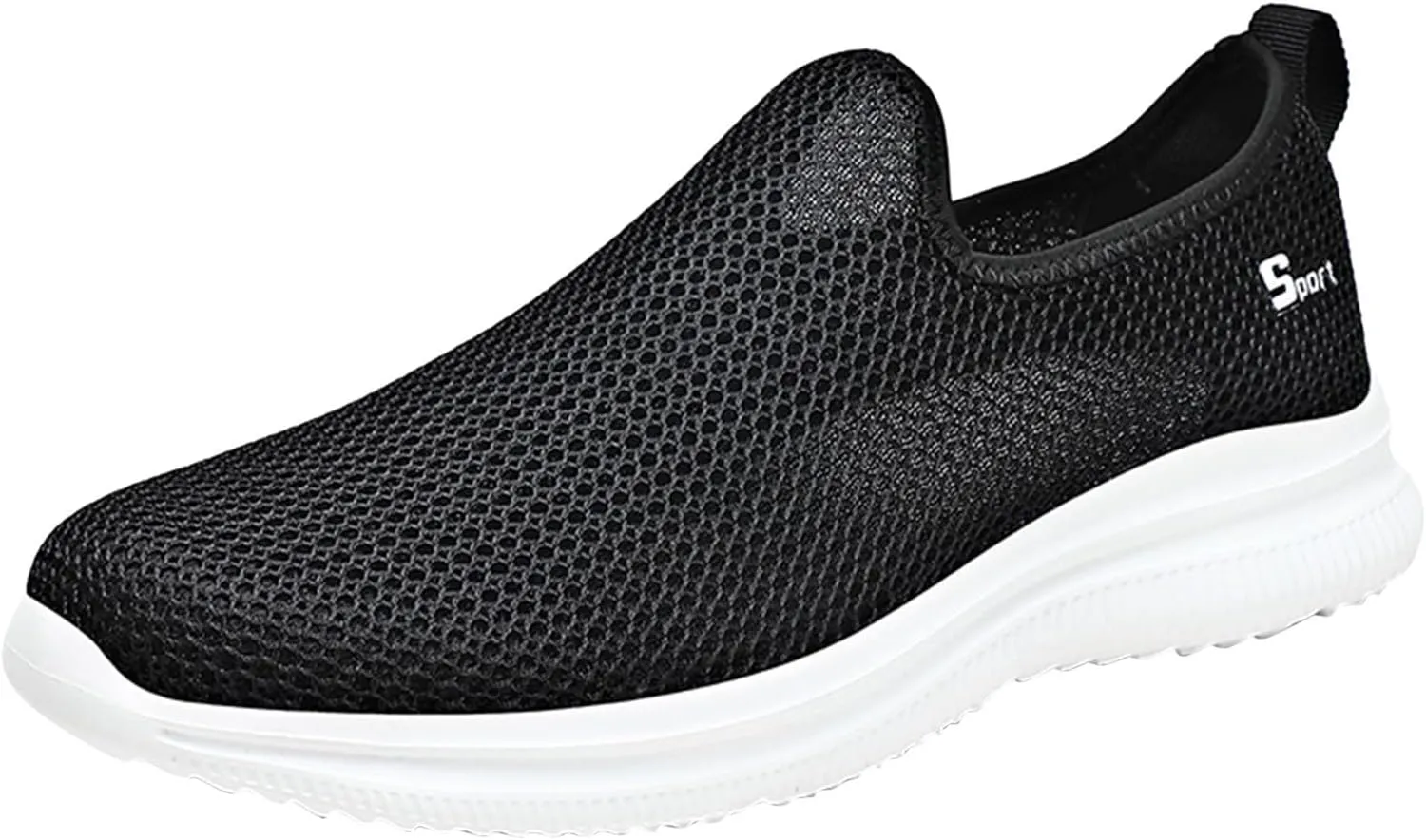 Womens Slip on Walking Shoes Comfort Lightweight Non Slip Work Shoes Women Mesh Breathable Men Shoes Casual Waterproof Sneakers Black Tennis Shoe Trainers Shoe