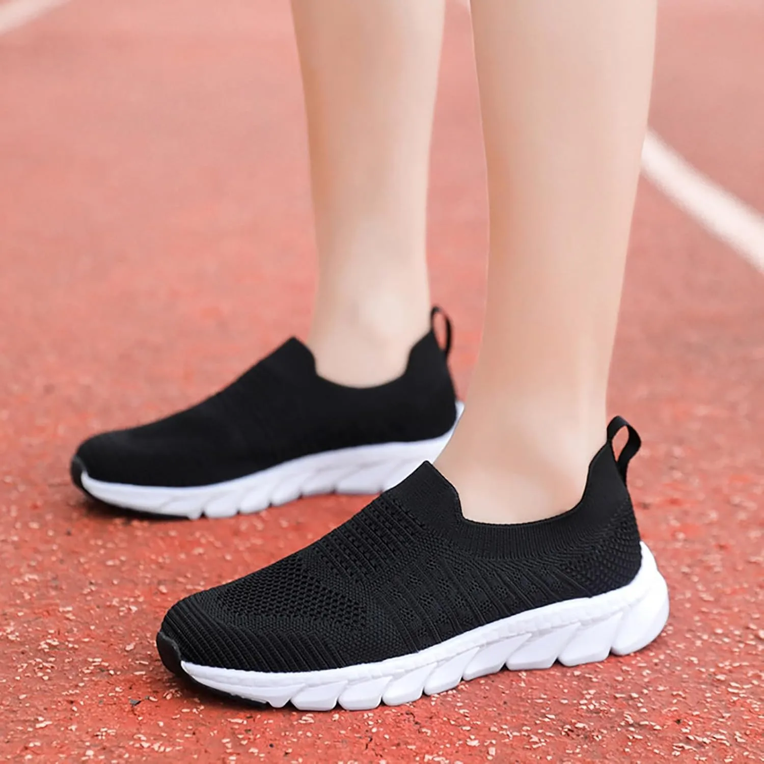 Womens Slip On Walking Shoes Non Slip Running Shoes Womens Running Shoes Arch Support Black Casual Shoes Men Shoes Sneakers Brown Tennis Shoe Trainers Shoe