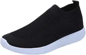 Women's Slip On Walking Shoes Running Comfortable Non Slip Work Shoes Women High Top Casual Tennis Shoes Slip On Sneakers White Tennis Shoe White Loafers