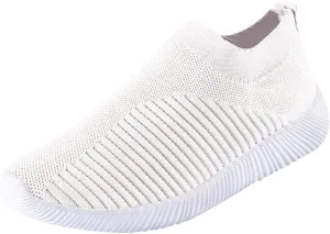 Women's Slip On Walking Shoes Running Comfortable Slip On Shoes Women Fashion Casual Tennis Shoes Platform Sneakers Red Tennis Shoe Loafers Dress Shoe