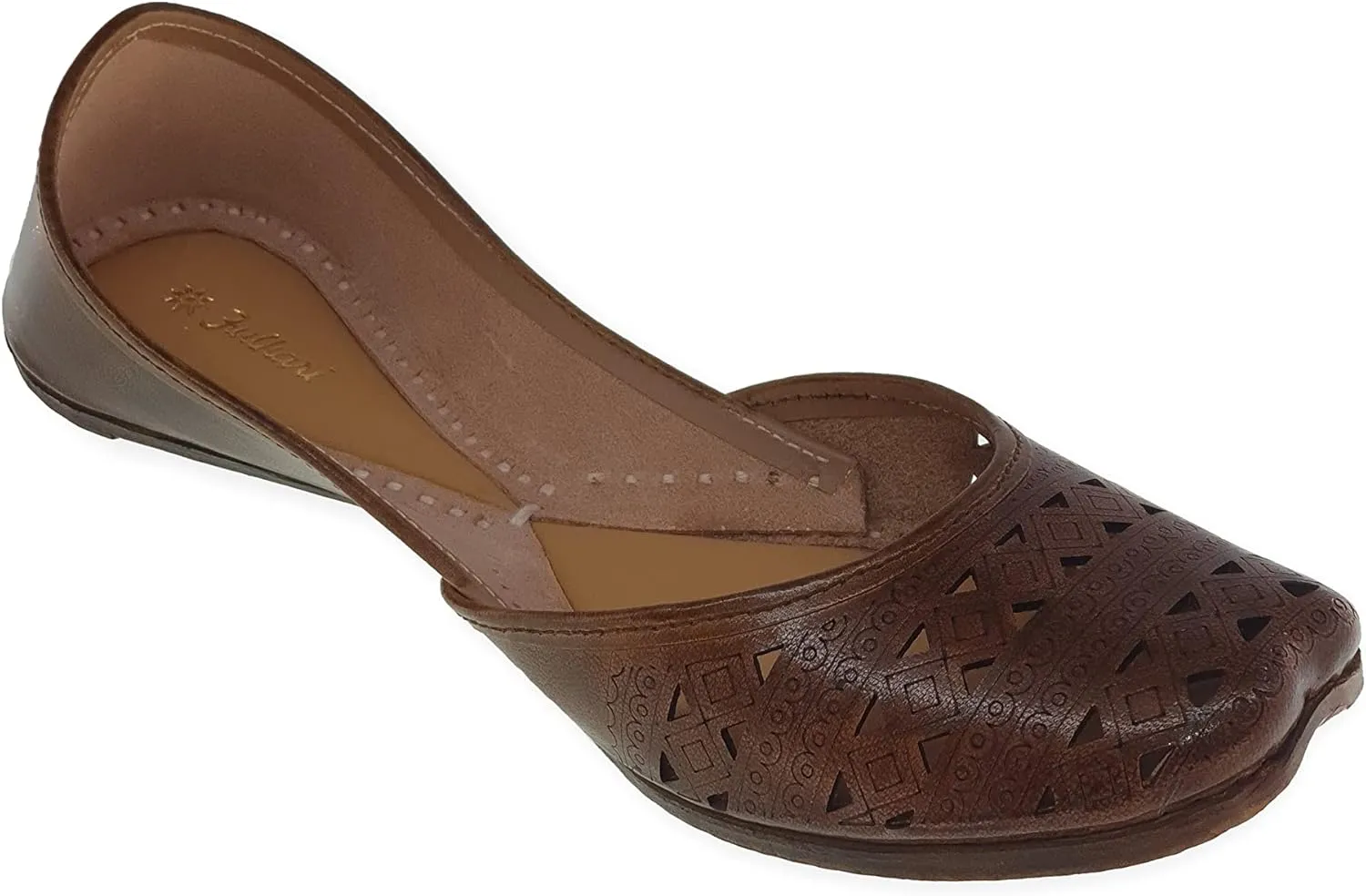 Women's Soft Leather Daily Casual Wear Jutis | Bite and Pinch Free Juti | Punjabi Jutti for Ladies | Flats Mojari Shoes | Phulkari Ethnic Flat for Girls |