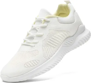 Womens Tennis Running Shoes Unisex Lightweight Breathable Walking Shoes Ultra Soft Flying Knitting Lace Up Fashion Sneakers Non Slip Athletic Trainers Casual Sports Shoes