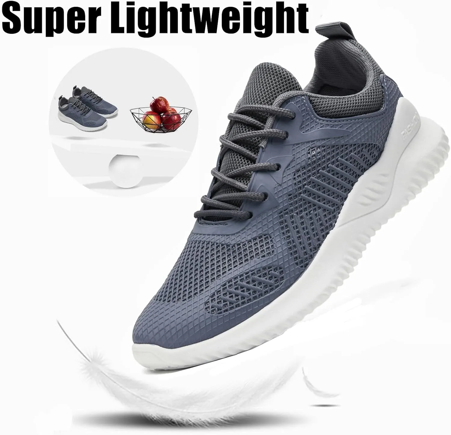 Womens Tennis Running Shoes Unisex Lightweight Breathable Walking Shoes Ultra Soft Flying Knitting Lace Up Fashion Sneakers Non Slip Athletic Trainers Casual Sports Shoes