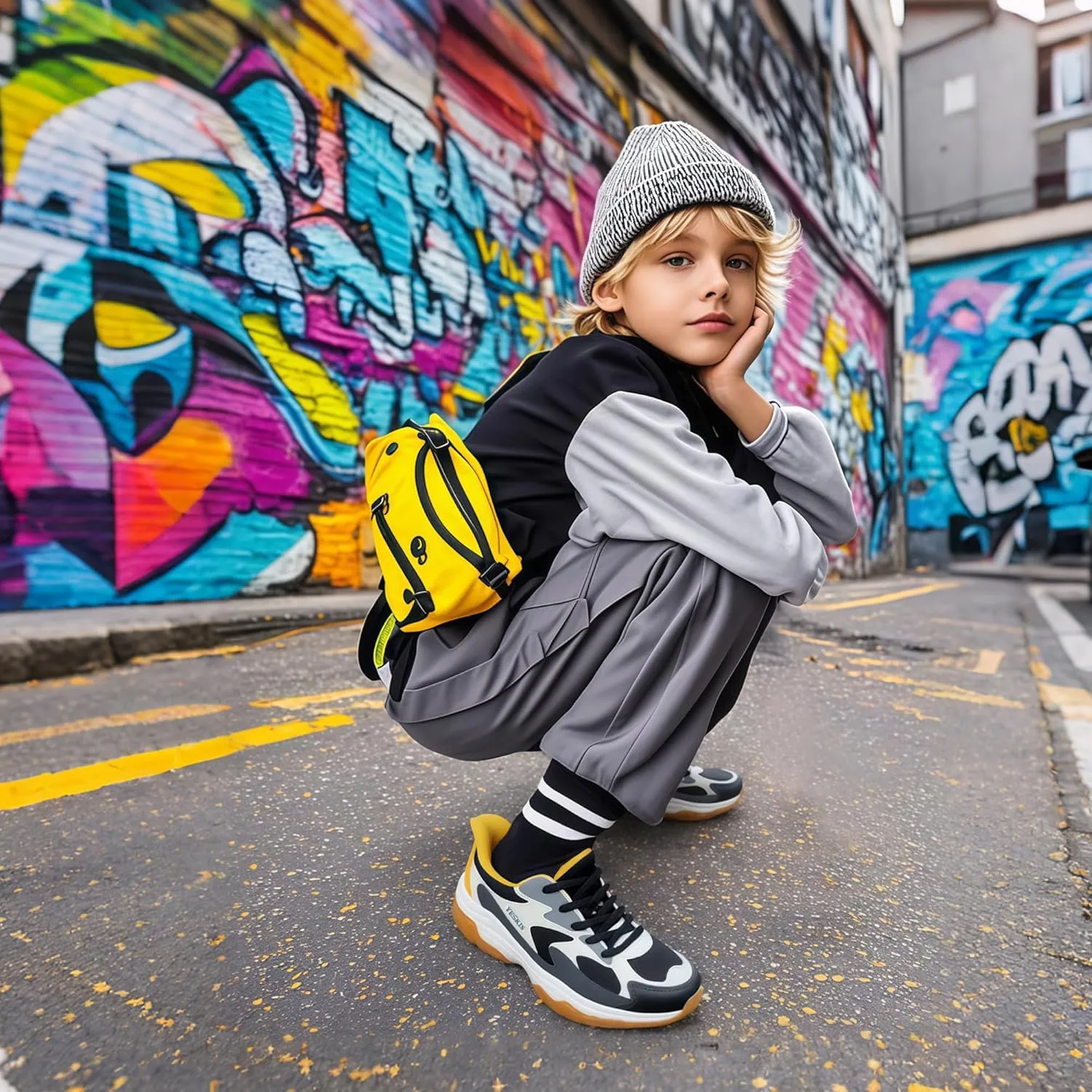YESKIS Boys Girls Light Up Shoes Kids Lightweight Breathable Mesh Led Flashing Fashion Running Sneakers for Toddler Little Kid